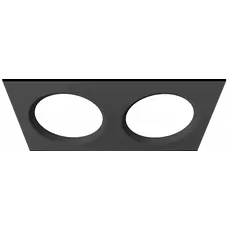 Светодиодная панель квадратная PRACTIC  DUO черная, 12W, 4200k, 780 Лм, 95*185*D70*40