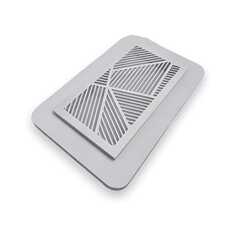 Магнитная вентрешетка прямоугольная белая 200*100