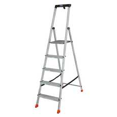 Стремянка складная алюминиевая с полочкой Krause 5 ступеней