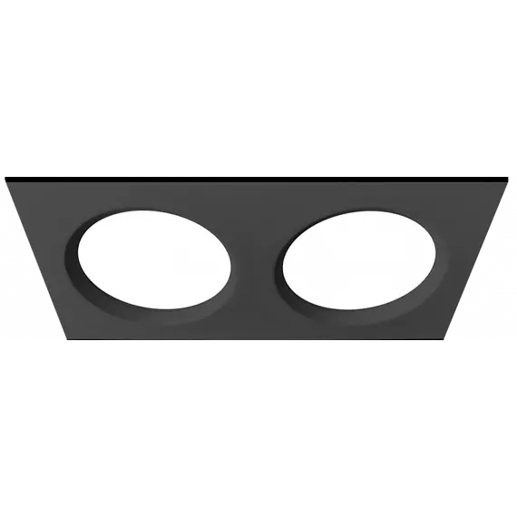 Светодиодная панель квадратная PRACTIC  DUO черная, 12W, 4200k, 780 Лм, 95*185*D70*40