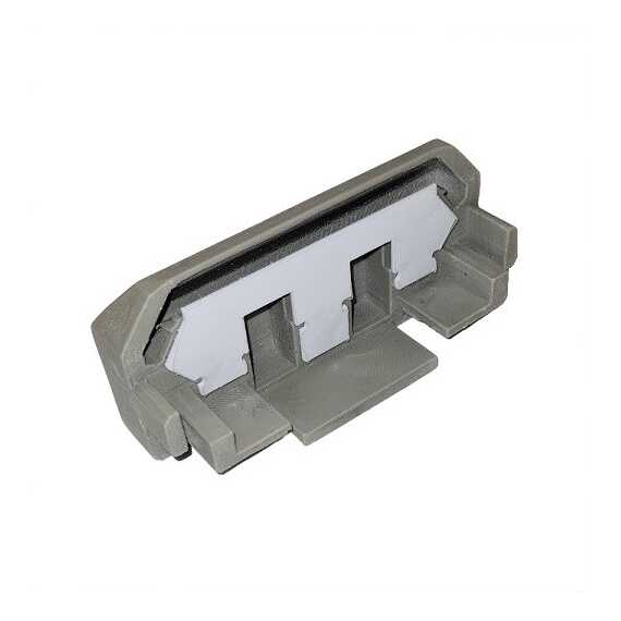 Торцевая заглушка для профиля ПК 14 с металлической накладкой (комплект 2шт)