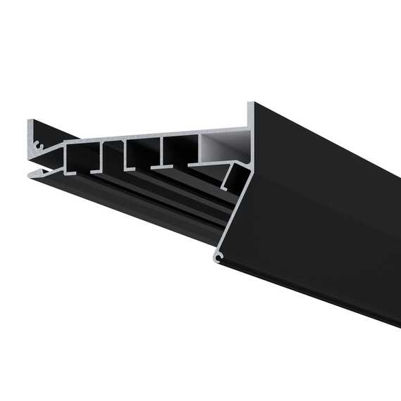 Профиль ПК 12 черный (3-х рядная Гардина)