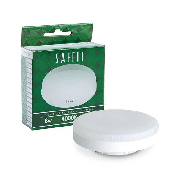 Лампа cветодиодная, (8W) GX53 4000K, SAFFIT SBGX5308