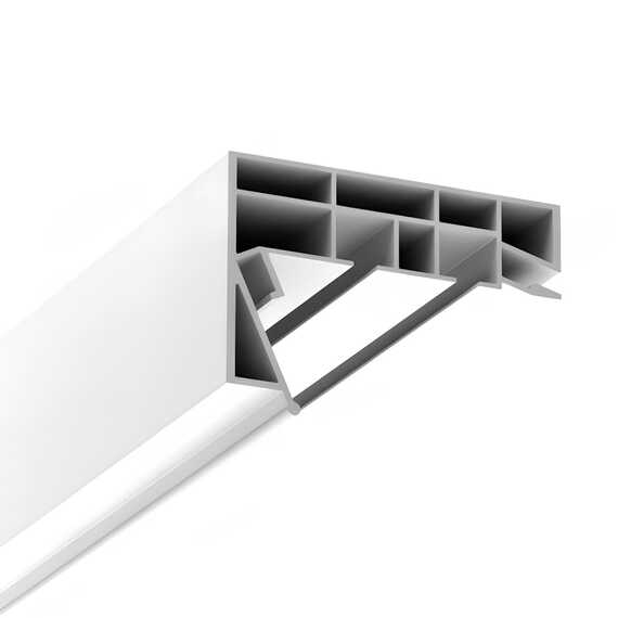 Профиль ПК 15 ПВХ белый (2-х рядная Гардина) 3,6 м