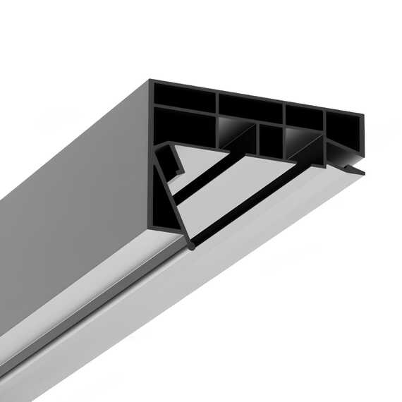 Профиль ПК 15 ПВХ черный (2-х рядная Гардина) 3,2 м