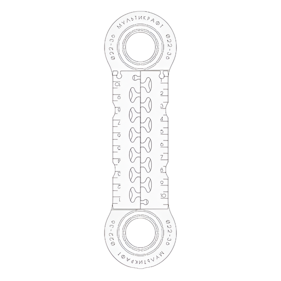 Обвод трубы с замком Ǿ22 - Ǿ27 - Ǿ36 мм прозрачный